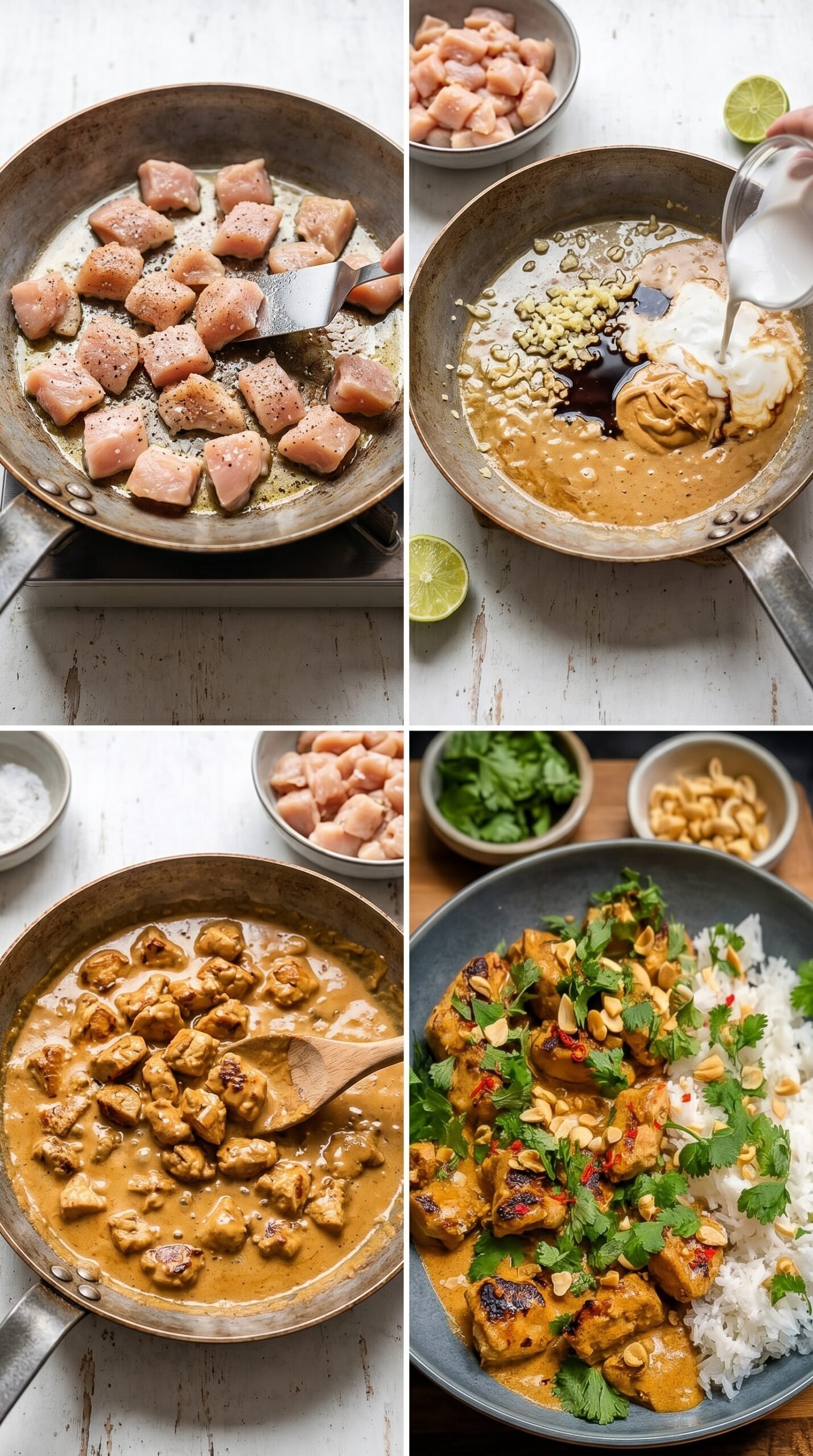 Unwiderstehliches Thai-Erdnuss-Hühnchen in 30 Min. recipe instructions