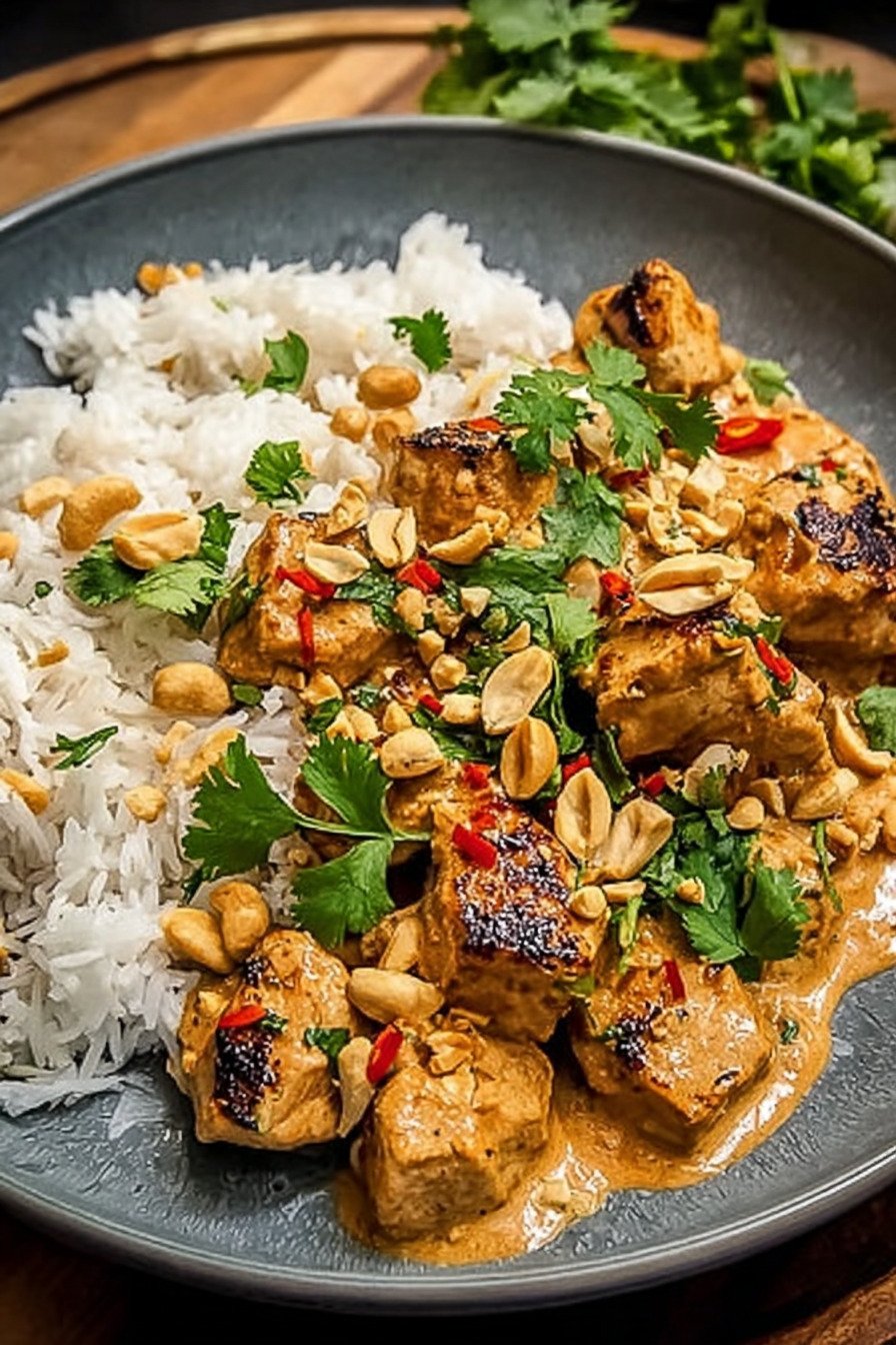 Unwiderstehliches Thai-Erdnuss-Hühnchen in 30 Min. extra recipe photo