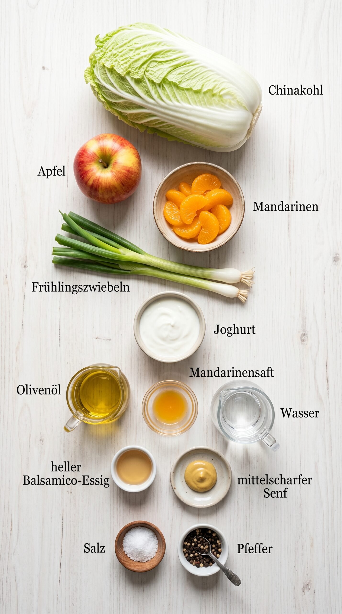 Fruchtiger Chinakohlsalat mit Joghurt – knackig, cremig und frisch recipe ingredients