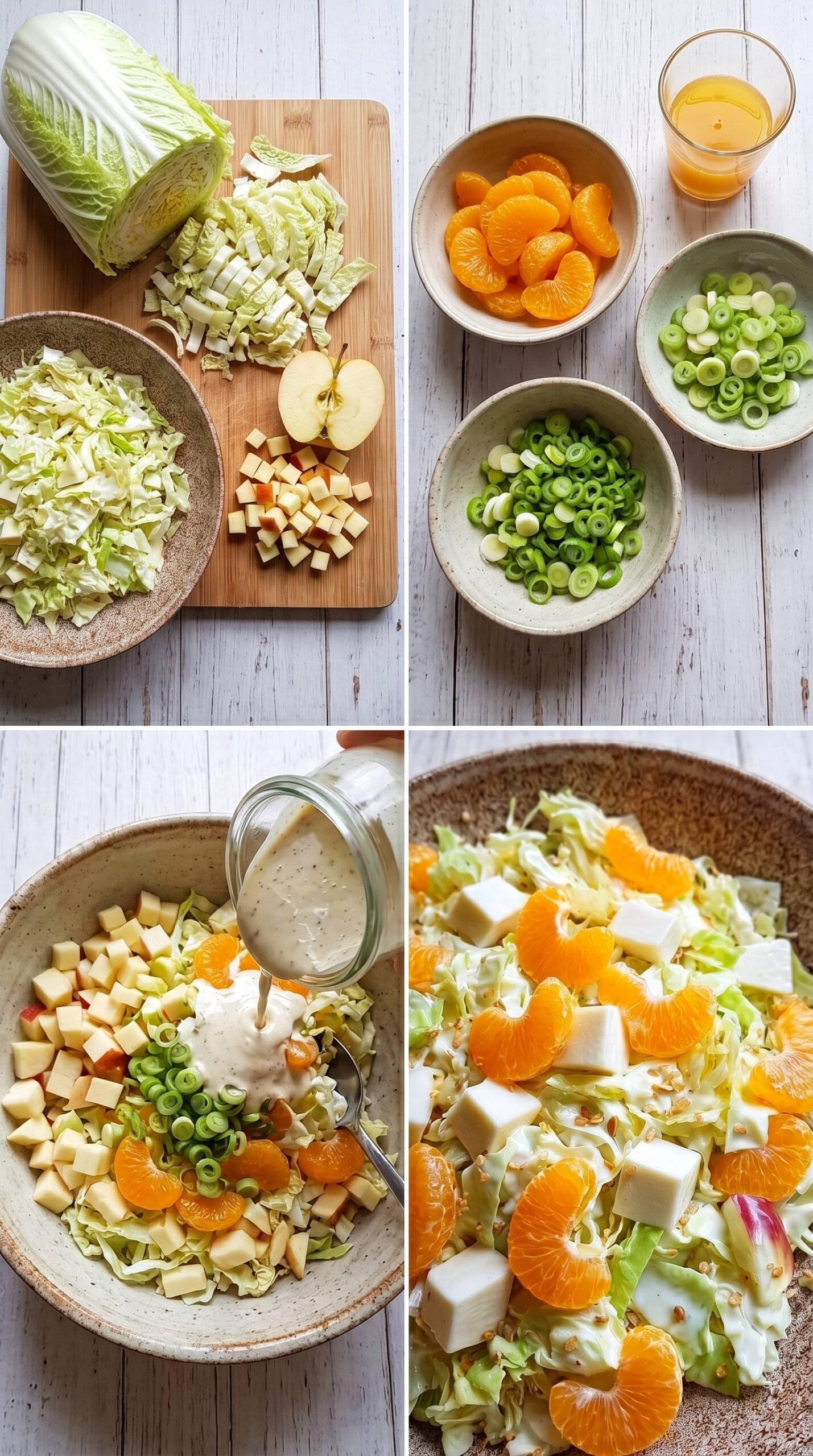 Fruchtiger Chinakohlsalat mit Joghurt – knackig, cremig und frisch recipe instructions