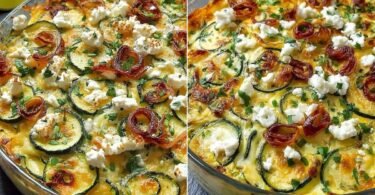 Low carb zucchini auflauf mit feta: Cremiger Low Carb Zucchini Auflauf recipe photo