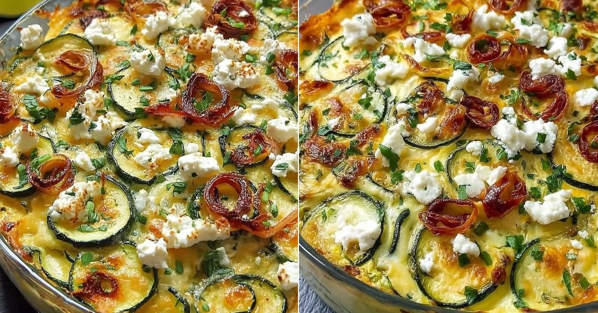 Low carb zucchini auflauf mit feta: Cremiger Low Carb Zucchini Auflauf recipe photo