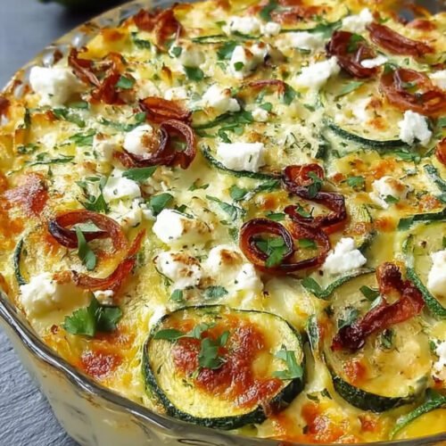 Low carb zucchini auflauf mit feta: Cremiger Low Carb Zucchini Auflauf extra recipe photo