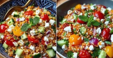 Orientalischer Rote Linsensalat mit Feta einfach genießen! recipe photo