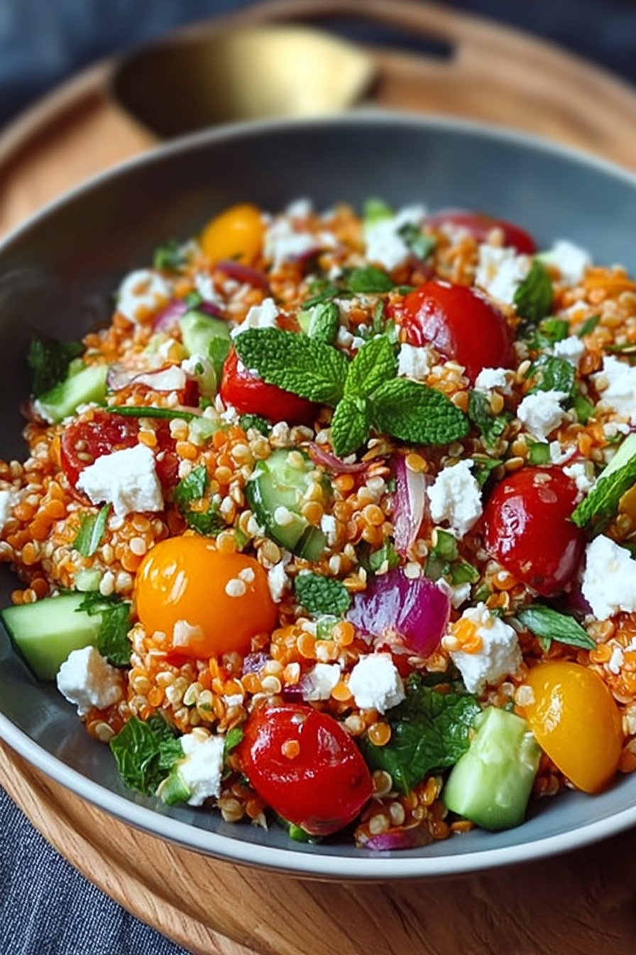 Orientalischer Rote Linsensalat mit Feta einfach genießen! recipe tips