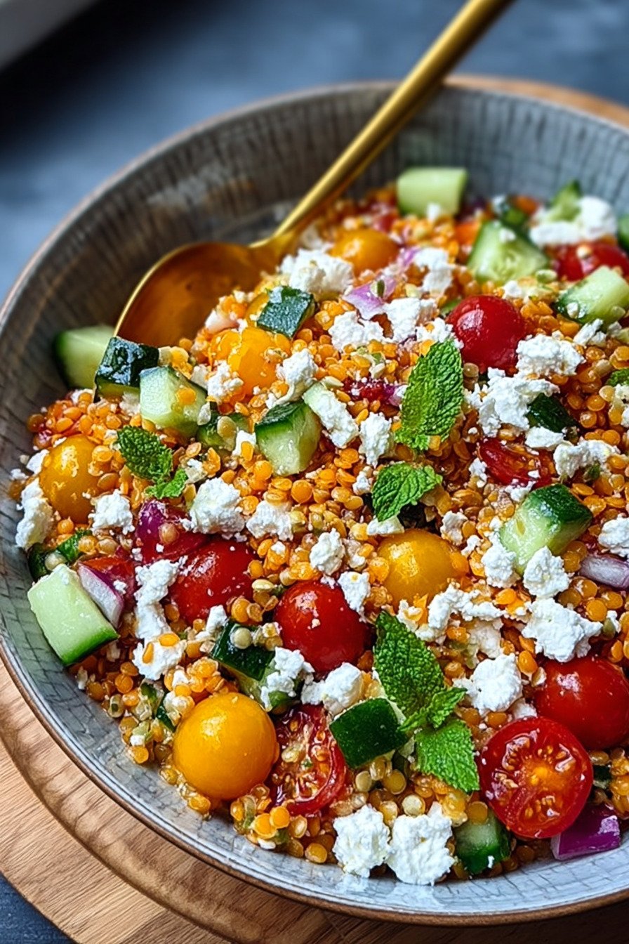 Orientalischer Rote Linsensalat mit Feta einfach genießen! final result