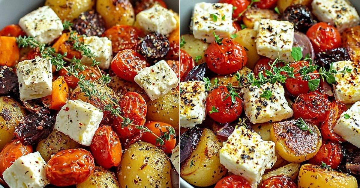 Köstliches Feta Kartoffeln Ofengemüse: Einfach und Gesund! recipe photo