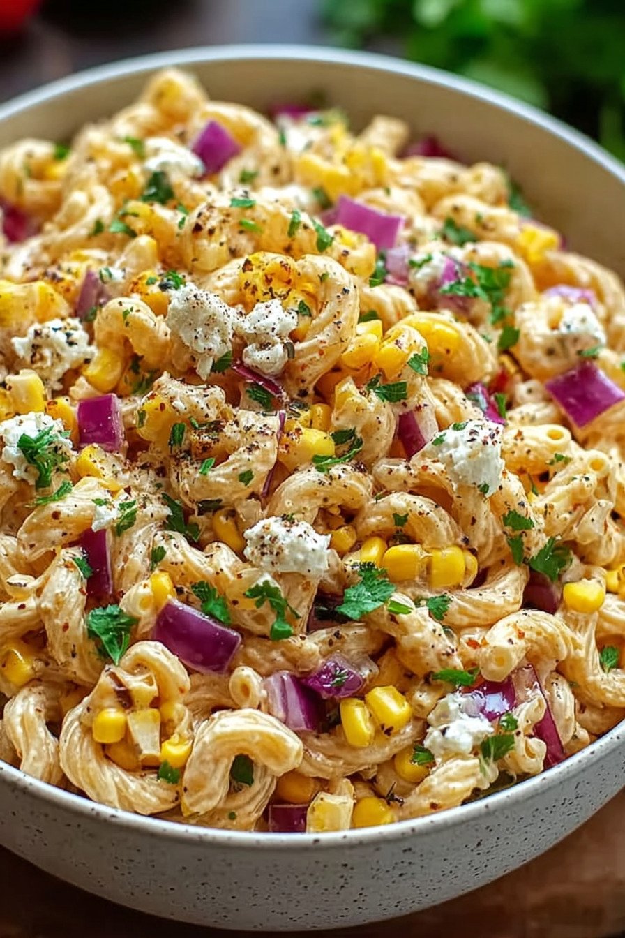 Dieser mexikanische Nudelsalat mit Mais ist das Highlight jeder Grillparty final result