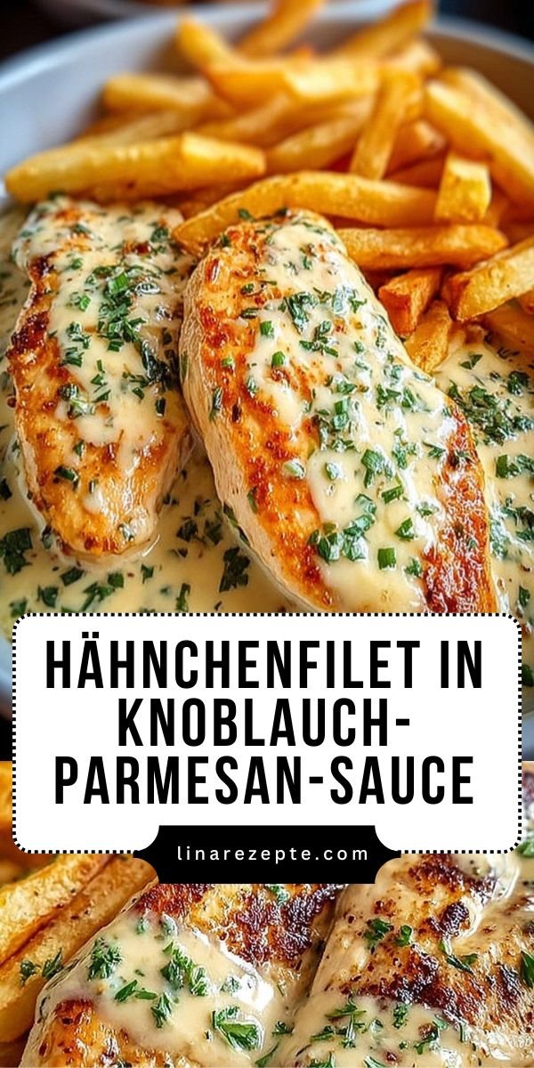 Hähnchenfilet in würziger, cremiger Knoblauch-Parmesan-Sauce save this recipe