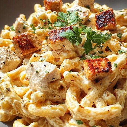 Cremige Hähnchen Feta Pasta mit Spinat und Kirschtomaten extra recipe photo